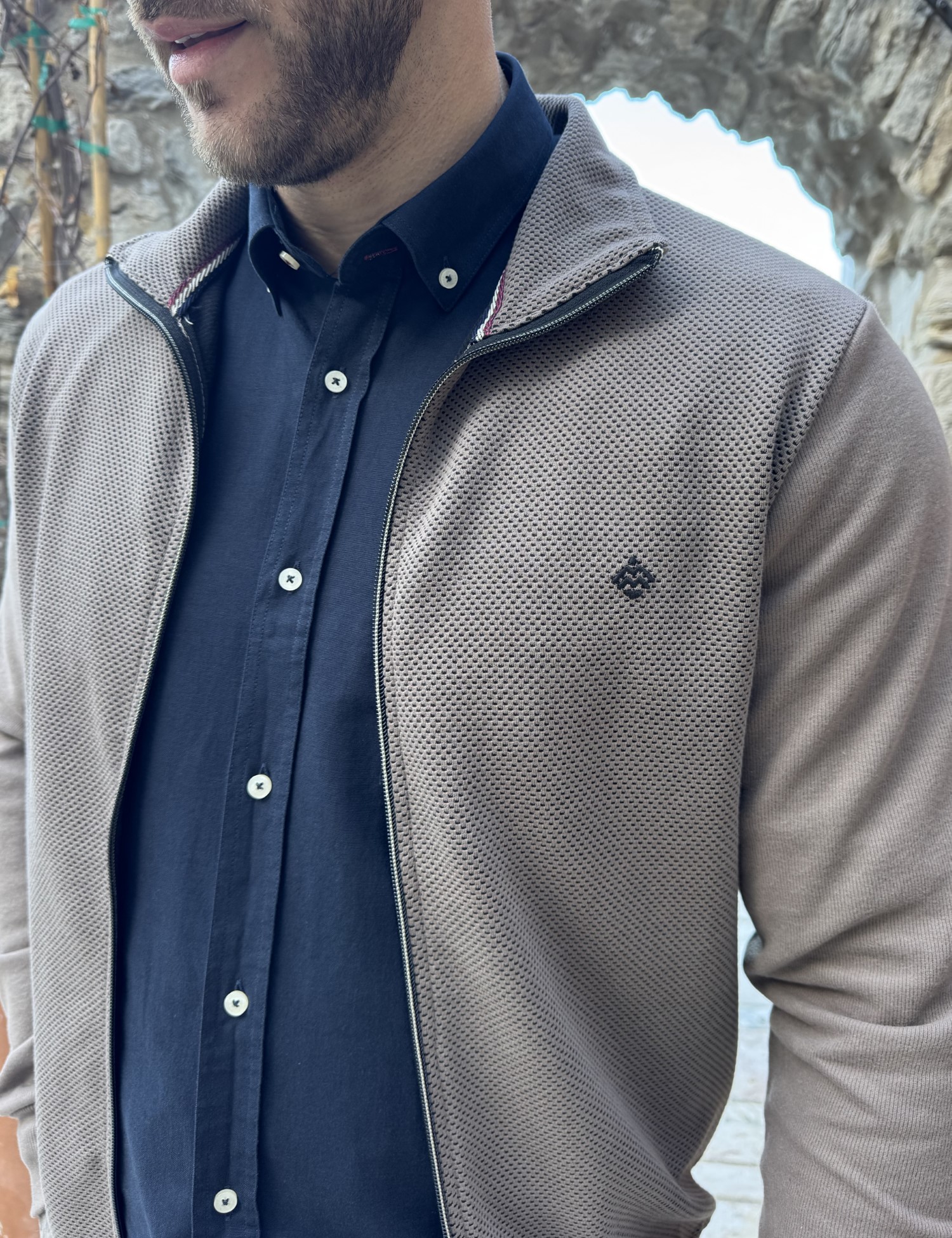 Everbest ανδρική πούρο ζακέτα με διπλό ύφασμα Plus Size 261044P φωτογραφία